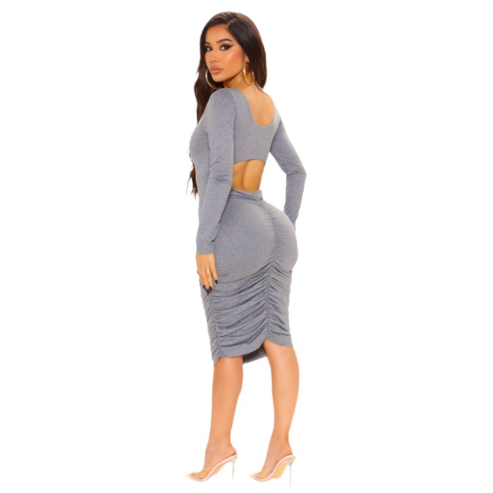 Fashion Nova Mini Dress Charcoal Medium NWOT